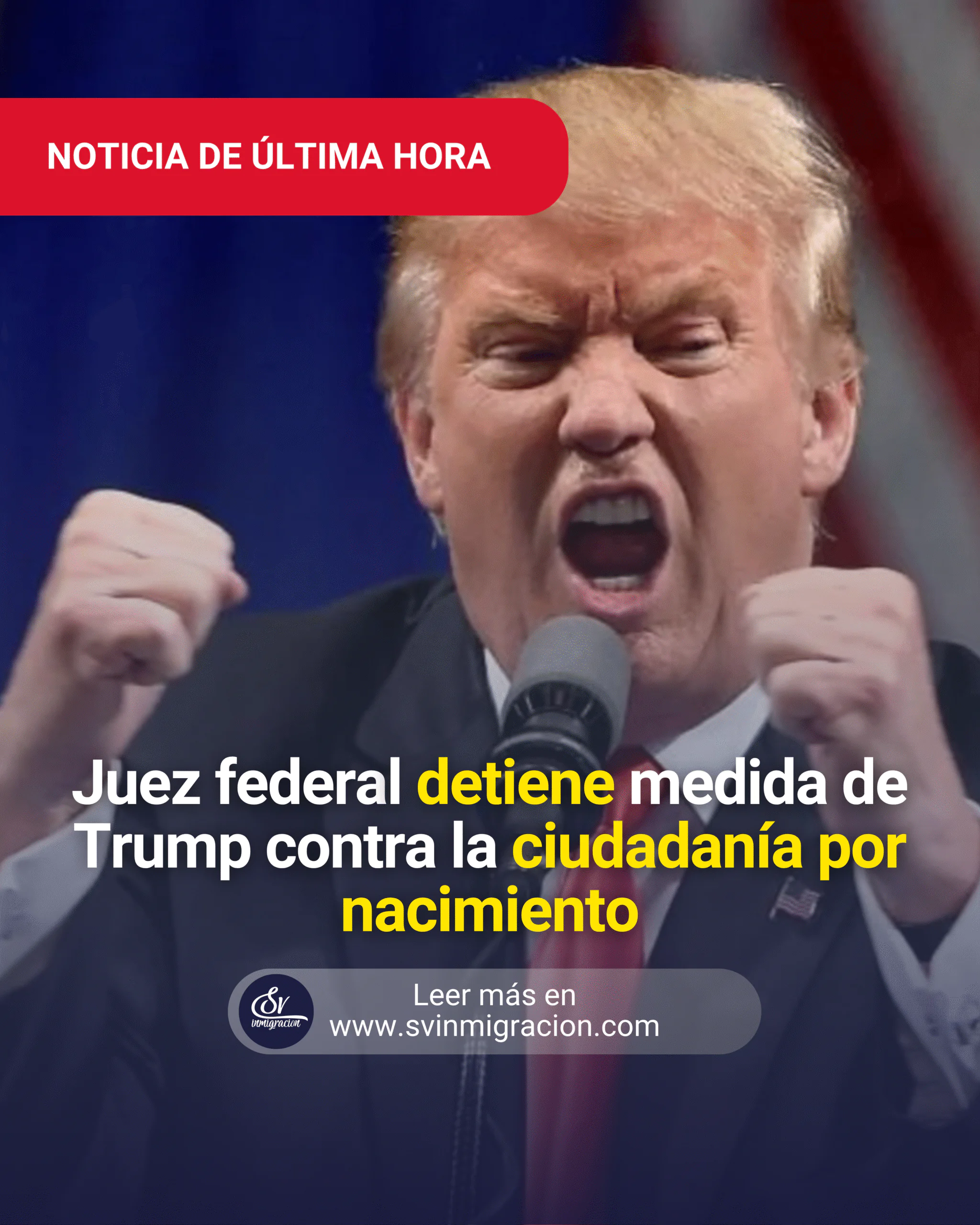 Juez federal detiene medida de Trump contra la ciudadanía por nacimiento